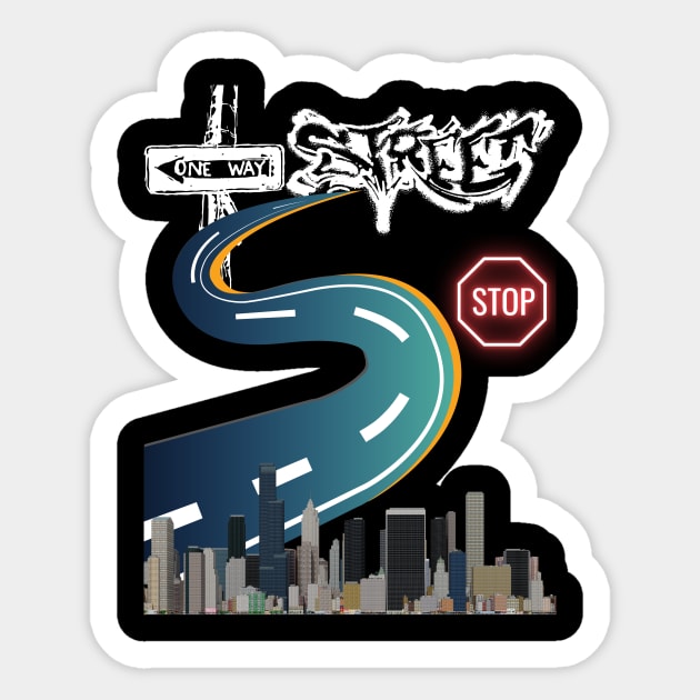 CITY STREET STYLE HIGHWAY SET DESIGN Sticker by The C.O.B. Store